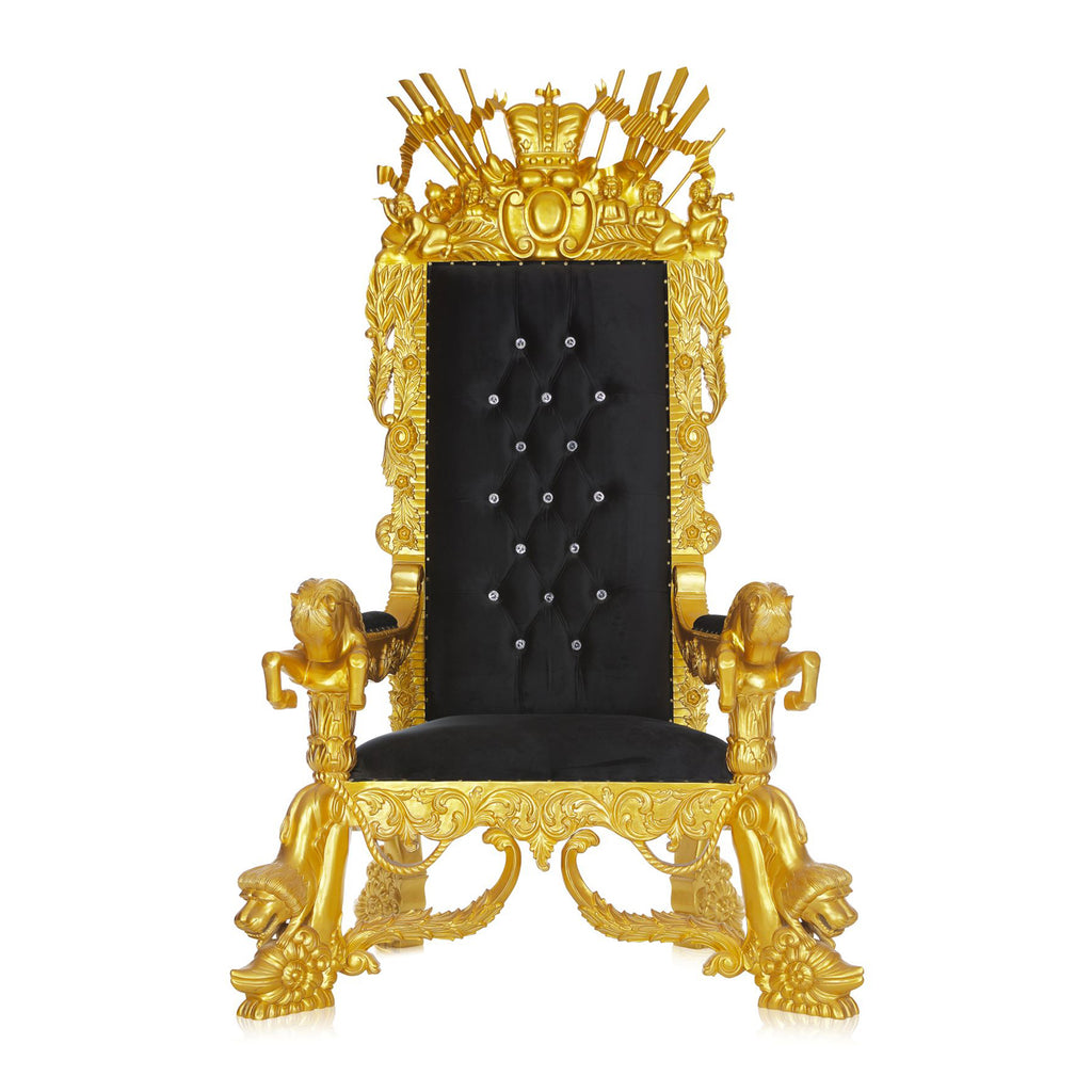 "The Neverland" Throne Chair - Black / Gold