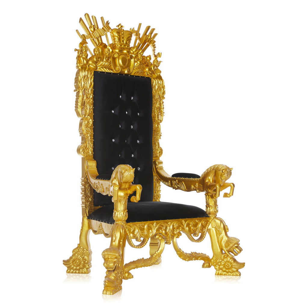 "The Neverland" Throne Chair - Black / Gold