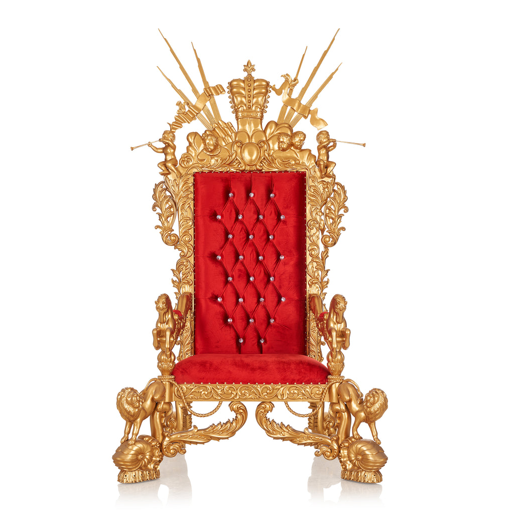 "The Neverland" Throne Chair - Red / Gold