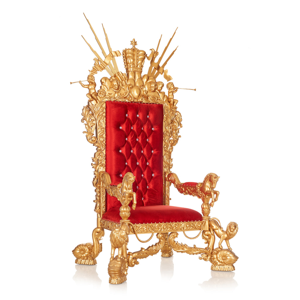 "The Neverland" Throne Chair - Red / Gold