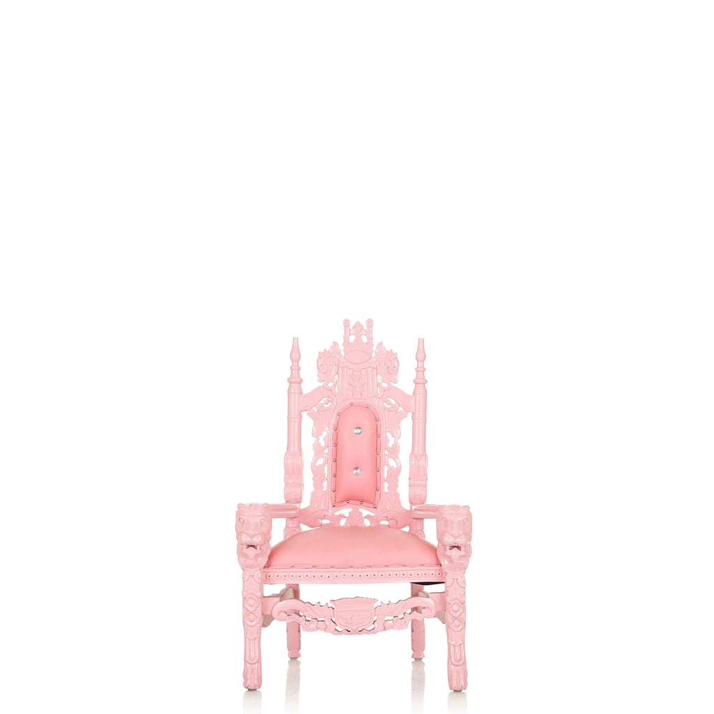 "Mini King David" Lion Throne Chair - Light Pink / Light Pink