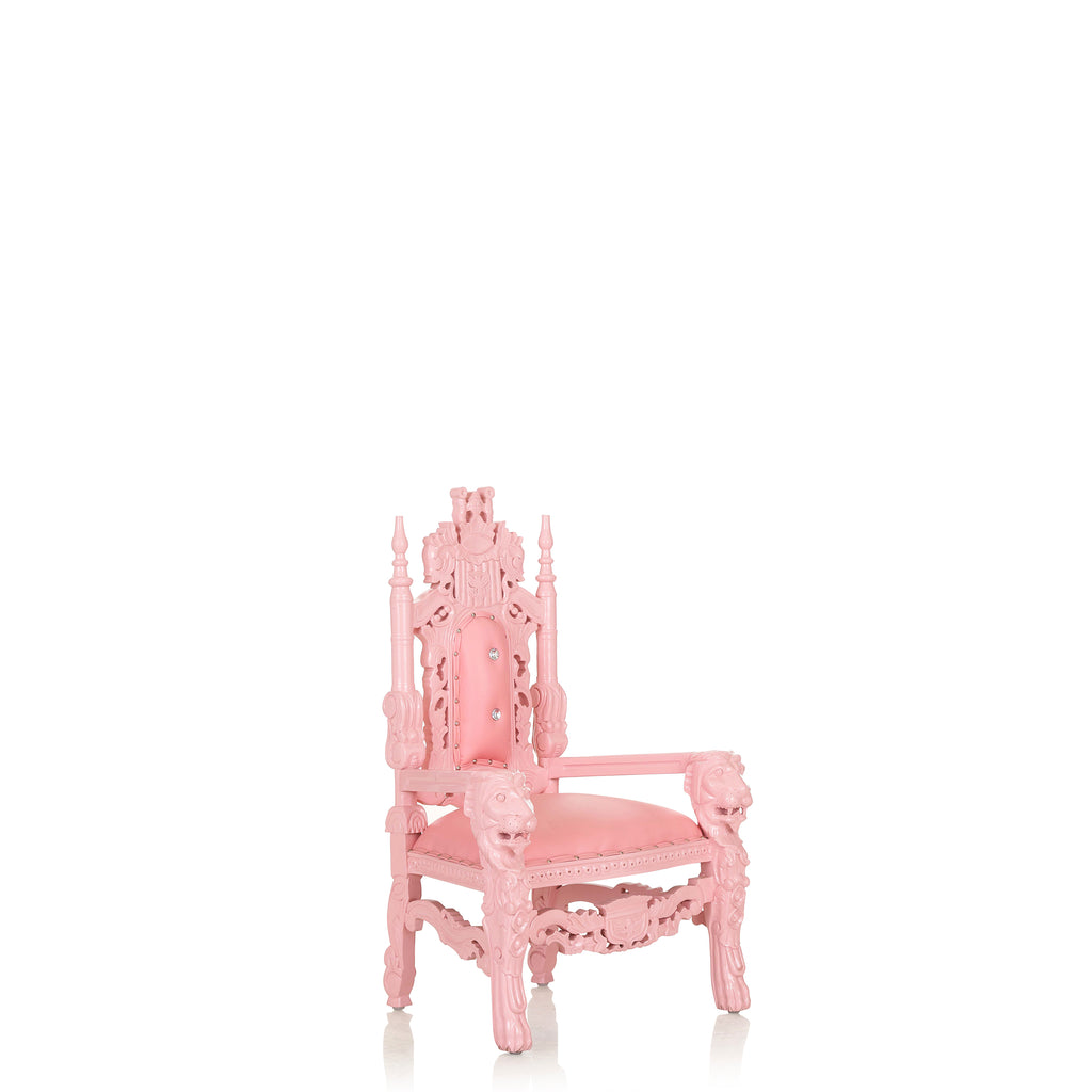 "Mini King David" Lion Throne Chair - Light Pink / Light Pink