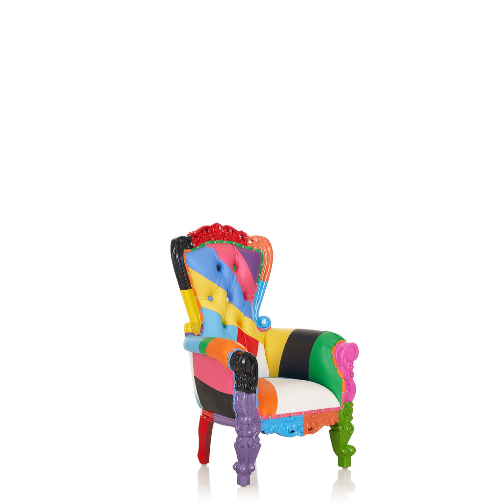 "Mini Tiffany 33" Kids Throne Chair - Multi-colored