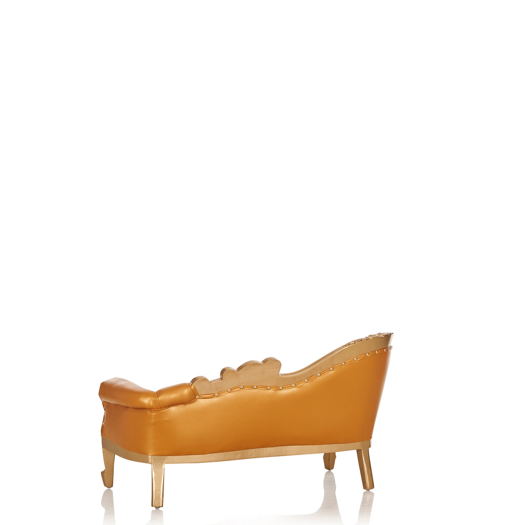 "Swan" Mini Chaise Lounge - Gold / Gold