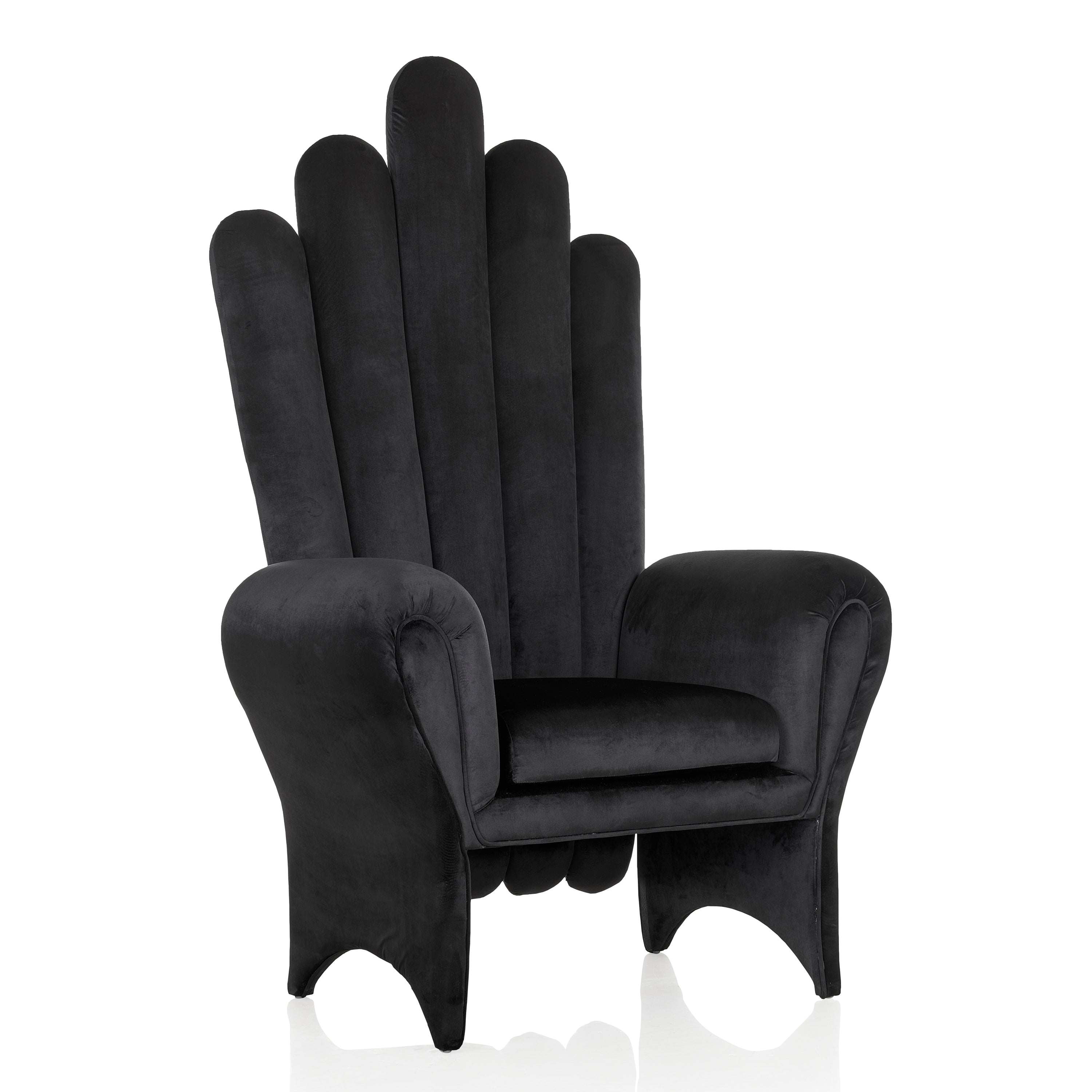 Black velvet throne chair hotsell