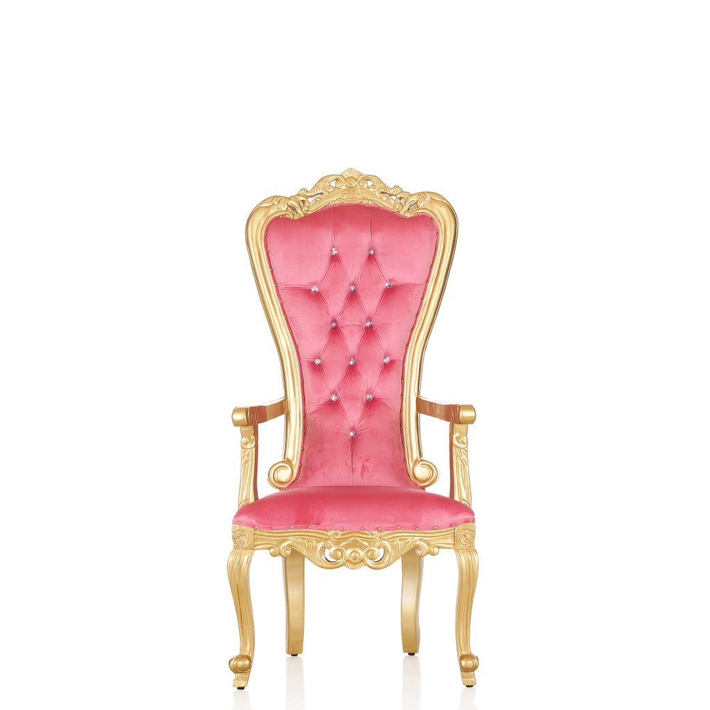 "Valentina" Accent Arm Chair - Hot Pink / Gold