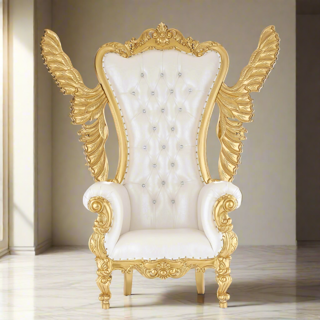 "Angelic Tiffany" Throne - White / Gold