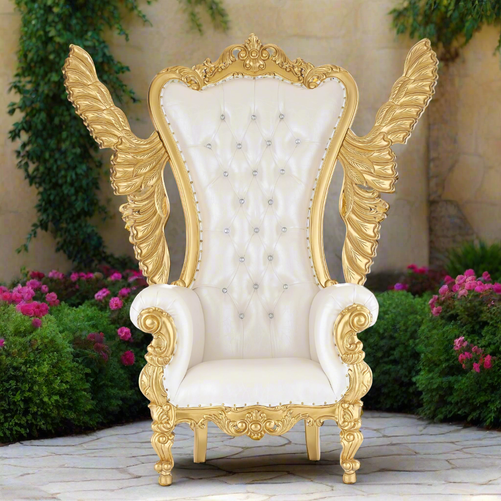 "Angelic Tiffany" Throne - White / Gold