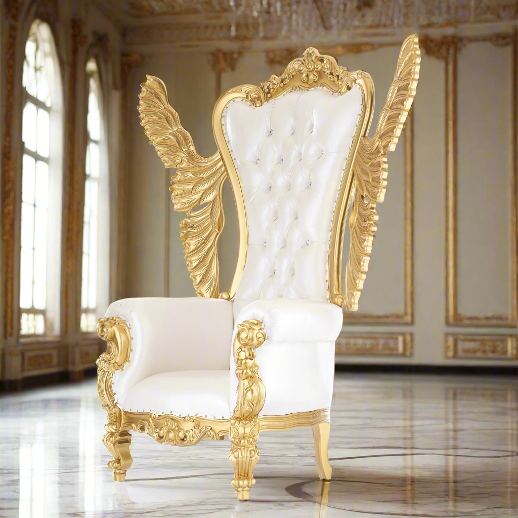 "Angelic Tiffany" Throne - White / Gold