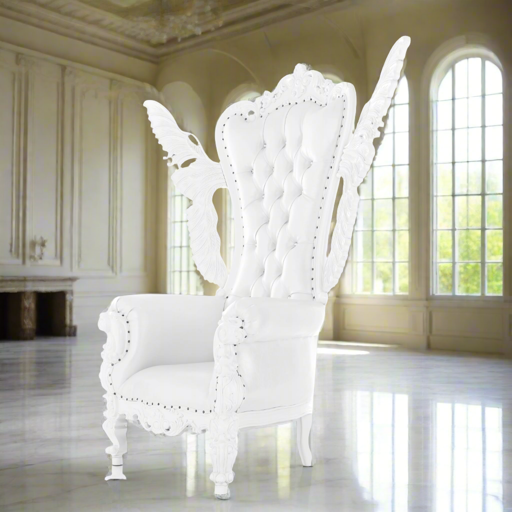 "Angelic Tiffany" Throne - White / White