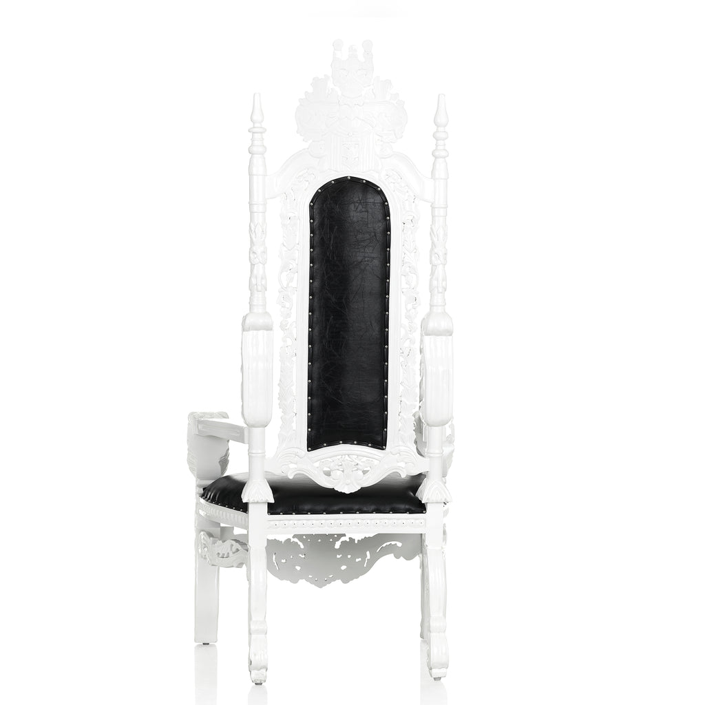 "King David" Lion Throne Chair - Black / White