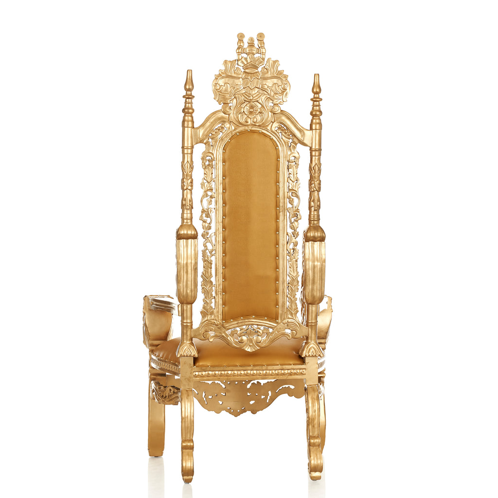 "King David" Flower Throne Chair - Gold / Gold