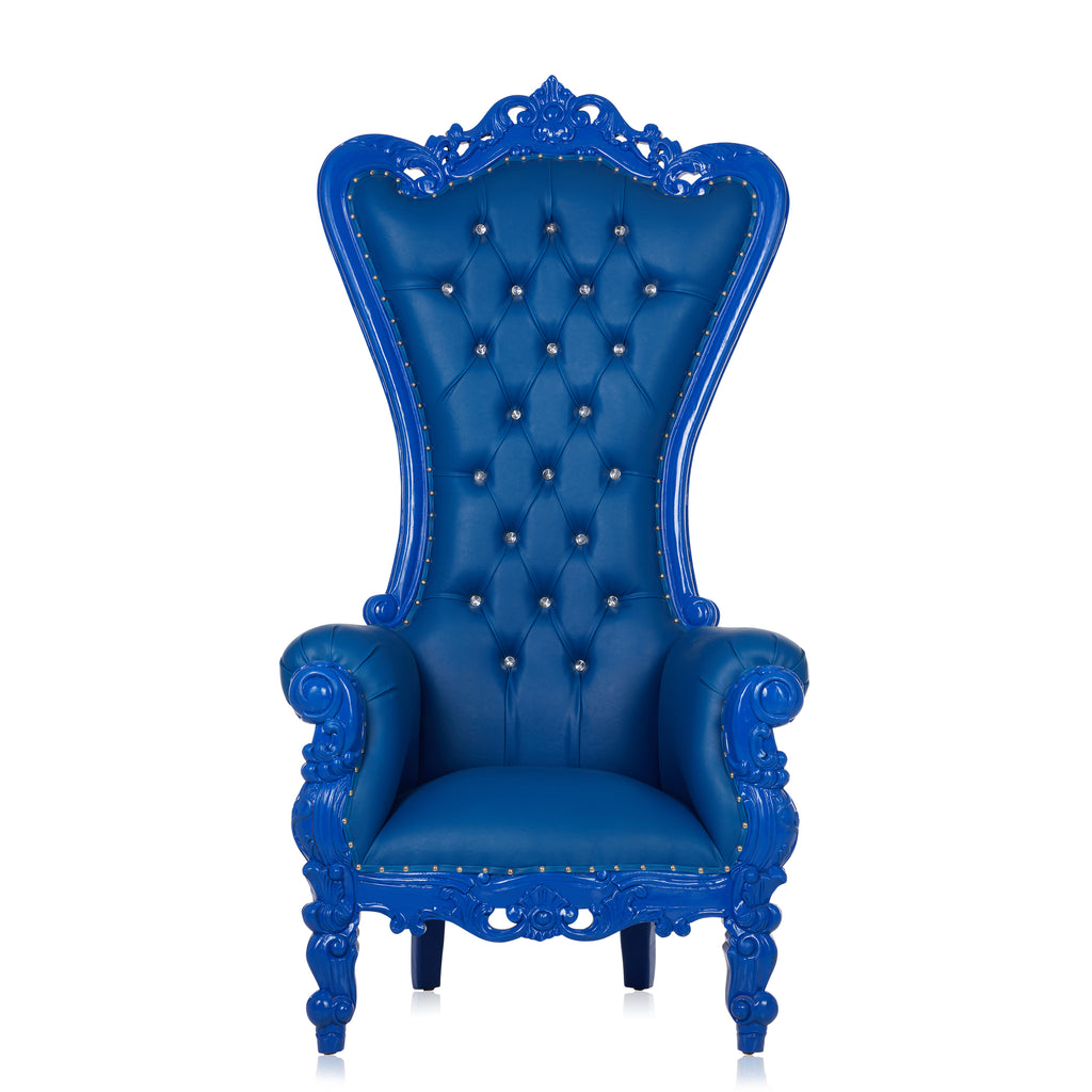"Queen Tiffany 2.0" Throne Chair - Blue / Blue