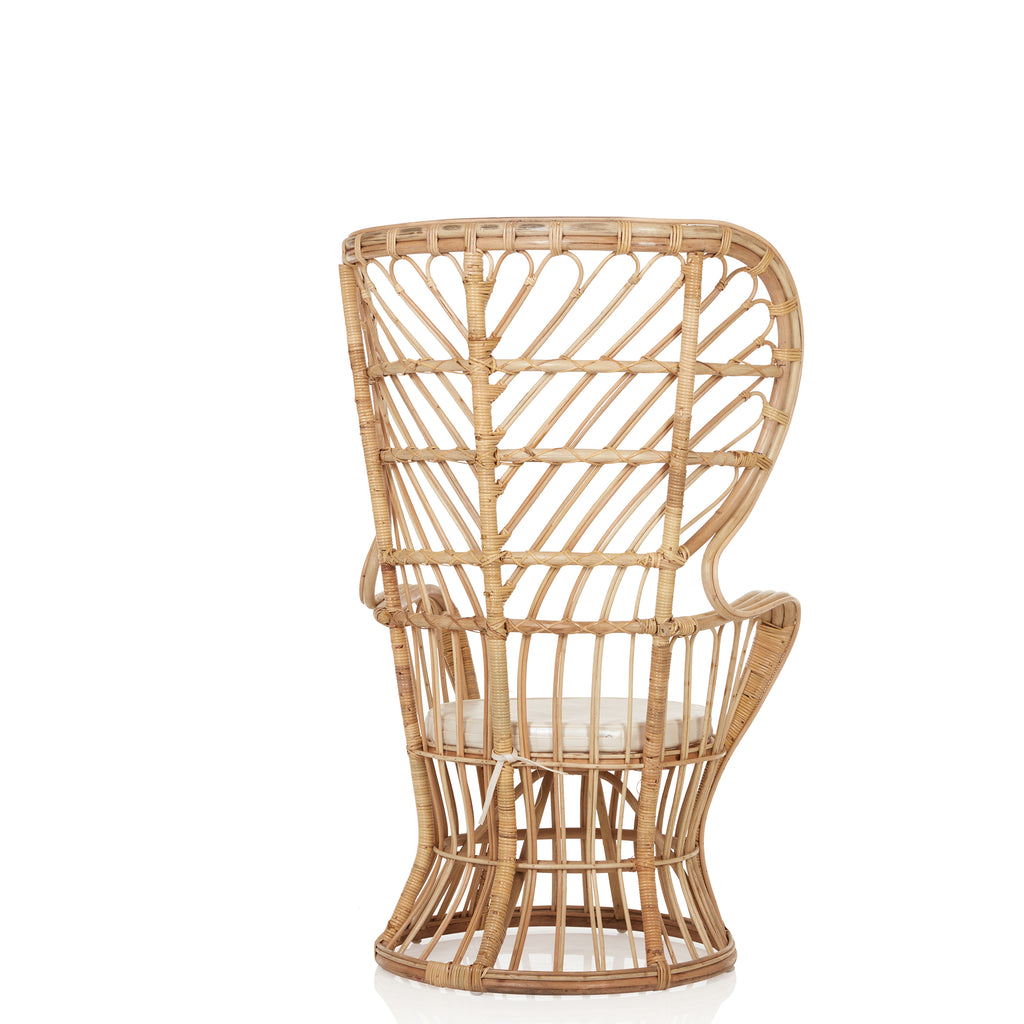 "Peacock 58" Rattan Wicker Chair Style #5 - Natural