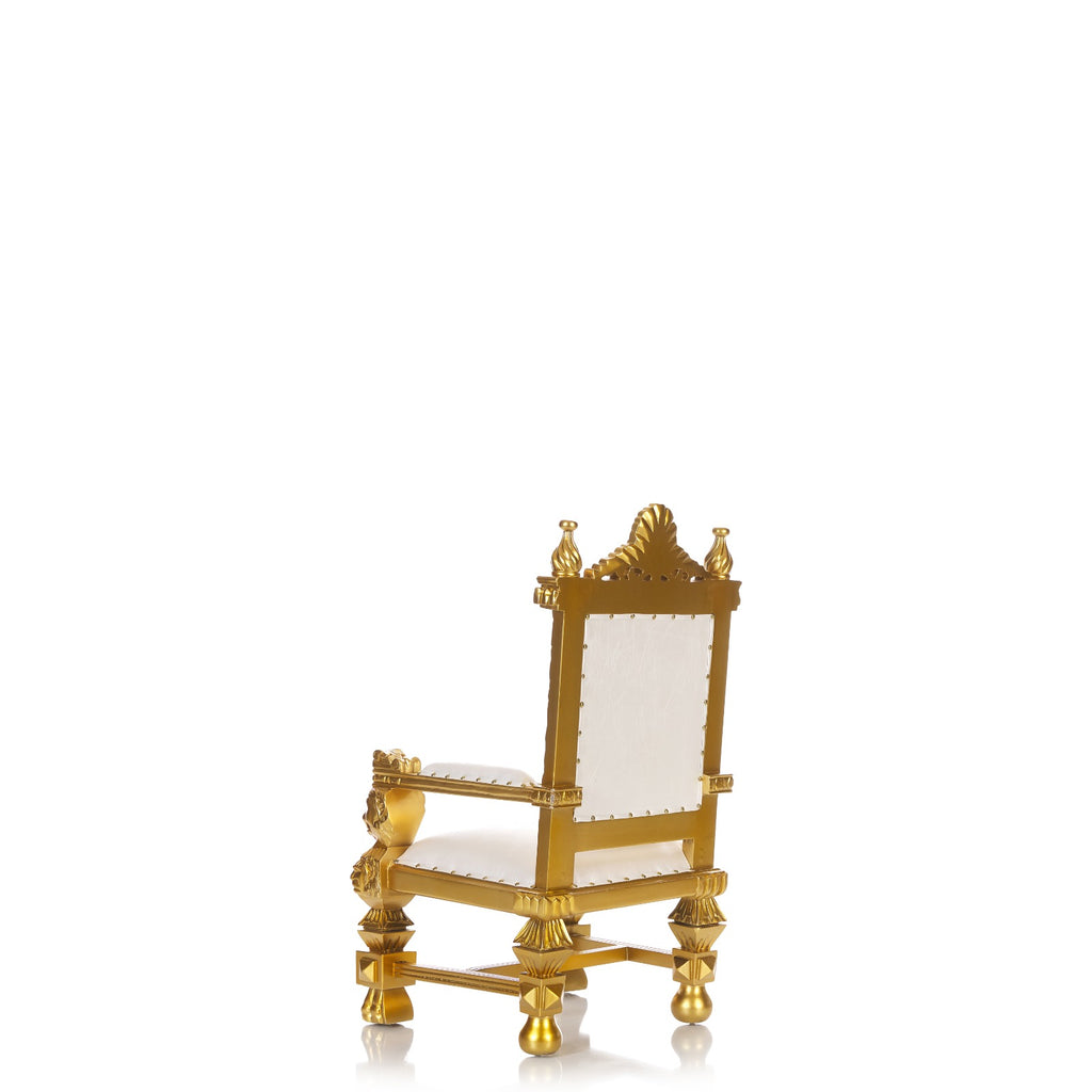 "Mini Kong" Throne Chair - White / Gold
