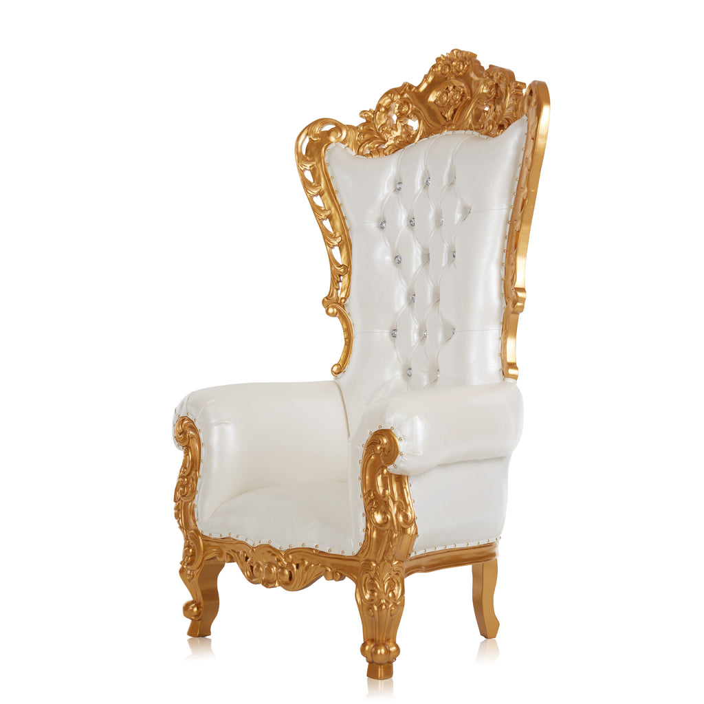 "Queen Venus" Throne Chair - White / Gold