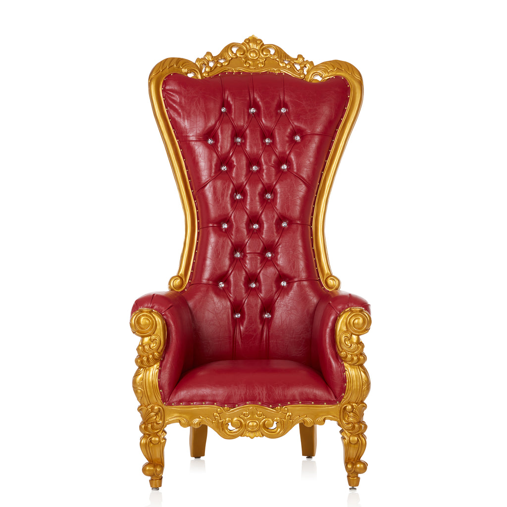 "Queen Tiffany 2.0" Throne Chair - Red / Gold