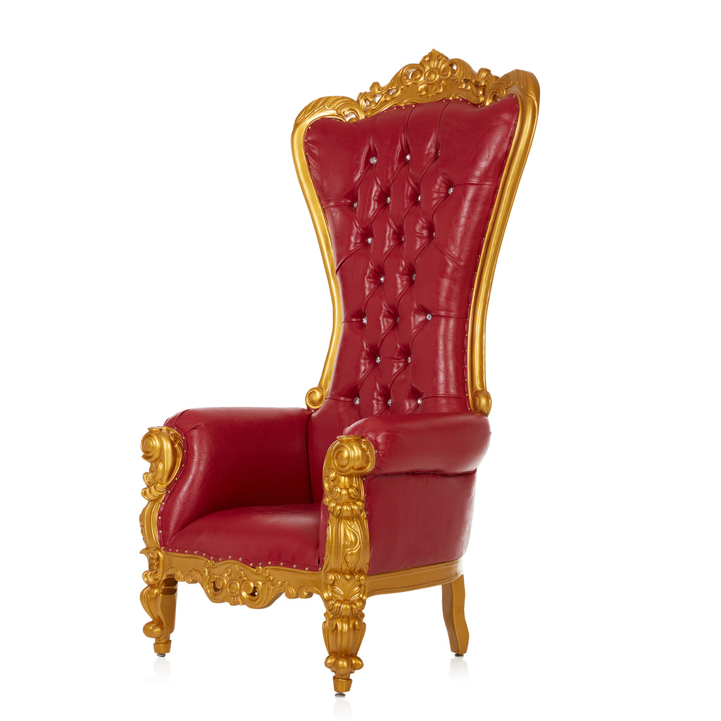 "Queen Tiffany 2.0" Throne Chair - Red / Gold