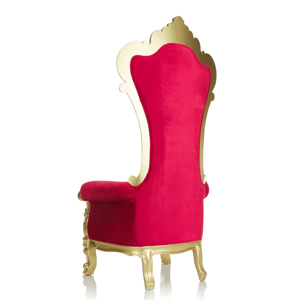 "Dania" Throne Chair - Red Velvet / Gold