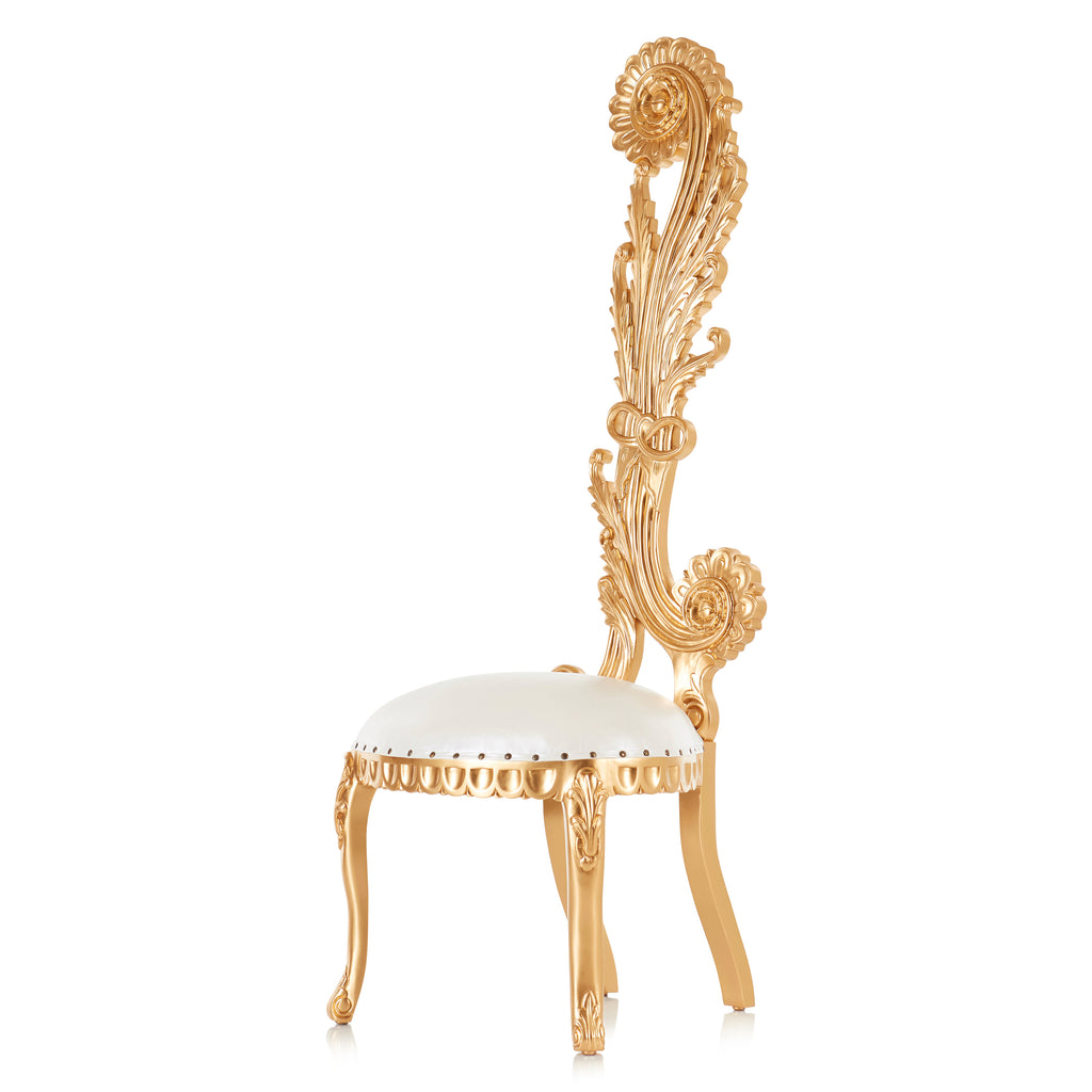 "Sapphire" Royal Accent Chair - White / Gold