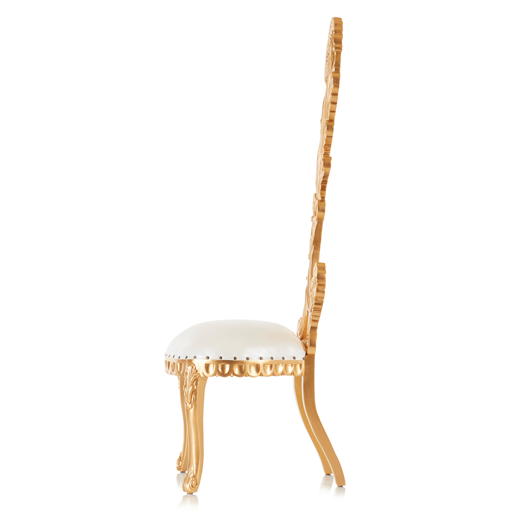 "Sapphire" Royal Accent Chair - White / Gold