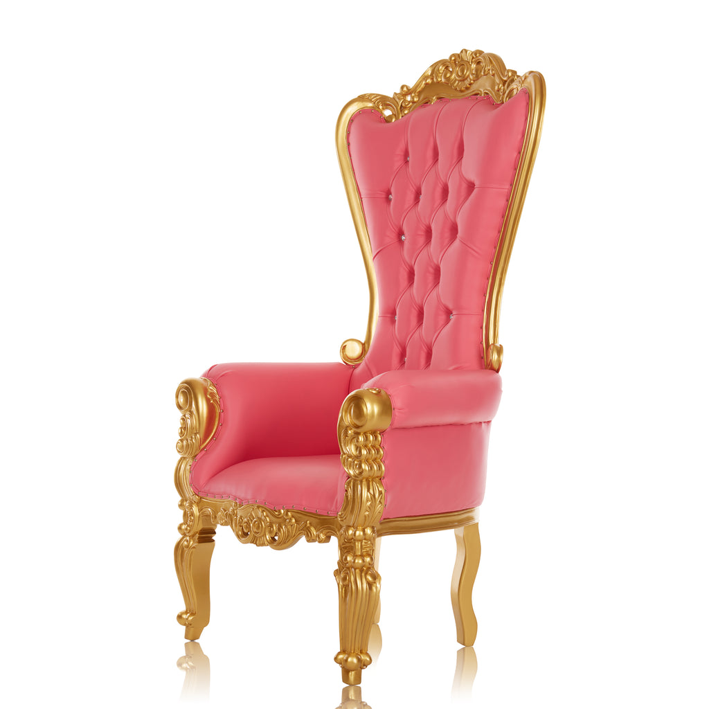 "Queen Tiffany XL" Throne Chair - Pink / Gold