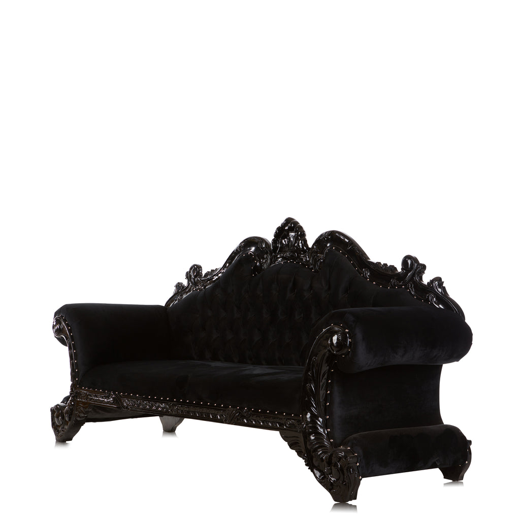 "Custom Order" "Royal Regal" 3Pc. Living Room Sofa Set - Black / Black