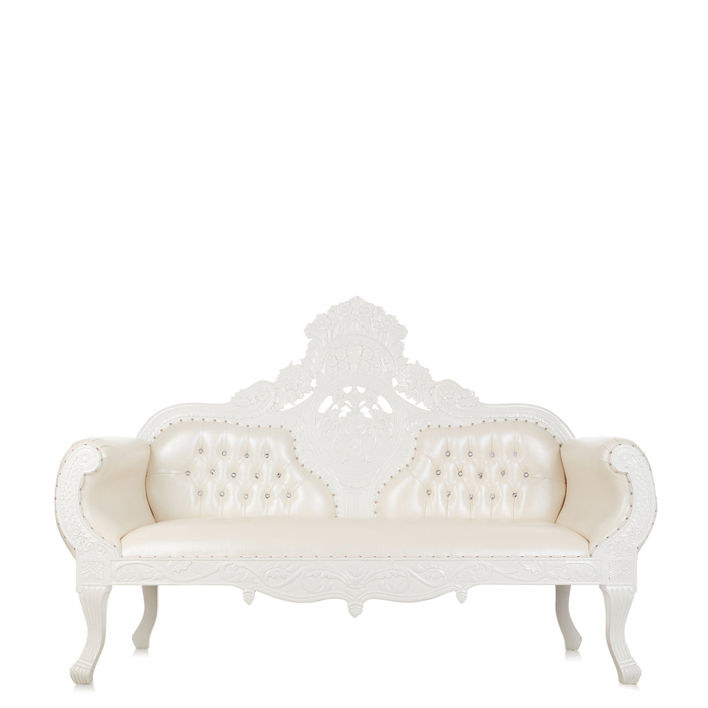 "Queen Anne" Royal Sofa - White / White