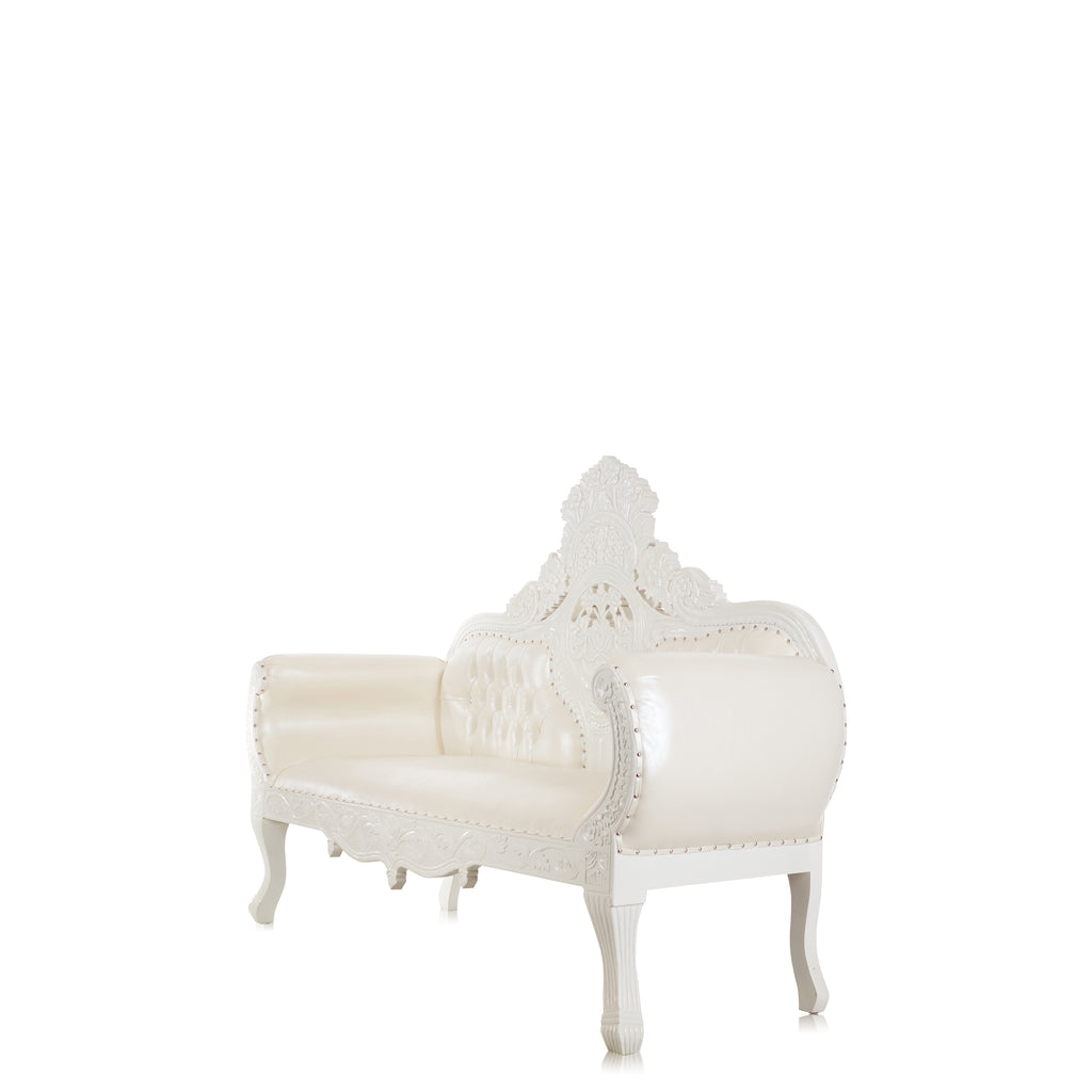 "Queen Anne" Royal Sofa - White / White