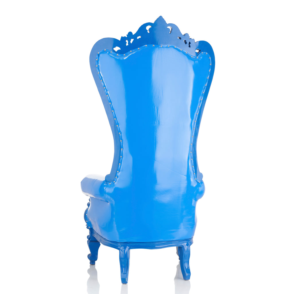 "Queen Tiffany" Throne Chair - Glossy Blue / Blue