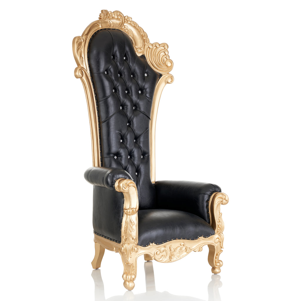 "Stellara" Throne Chair - Gold/ Black