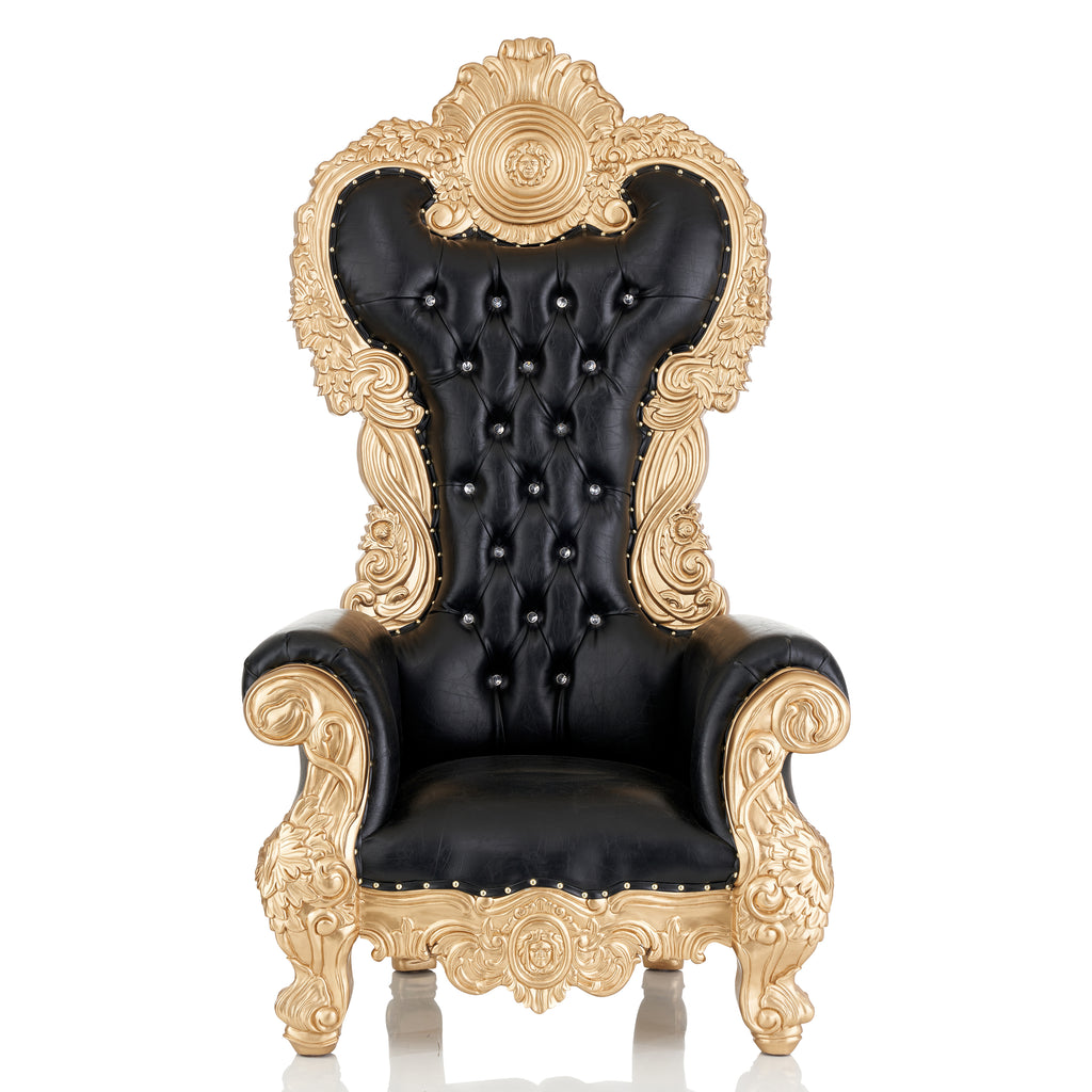 "Medusa" Throne Chair - Black / Gold