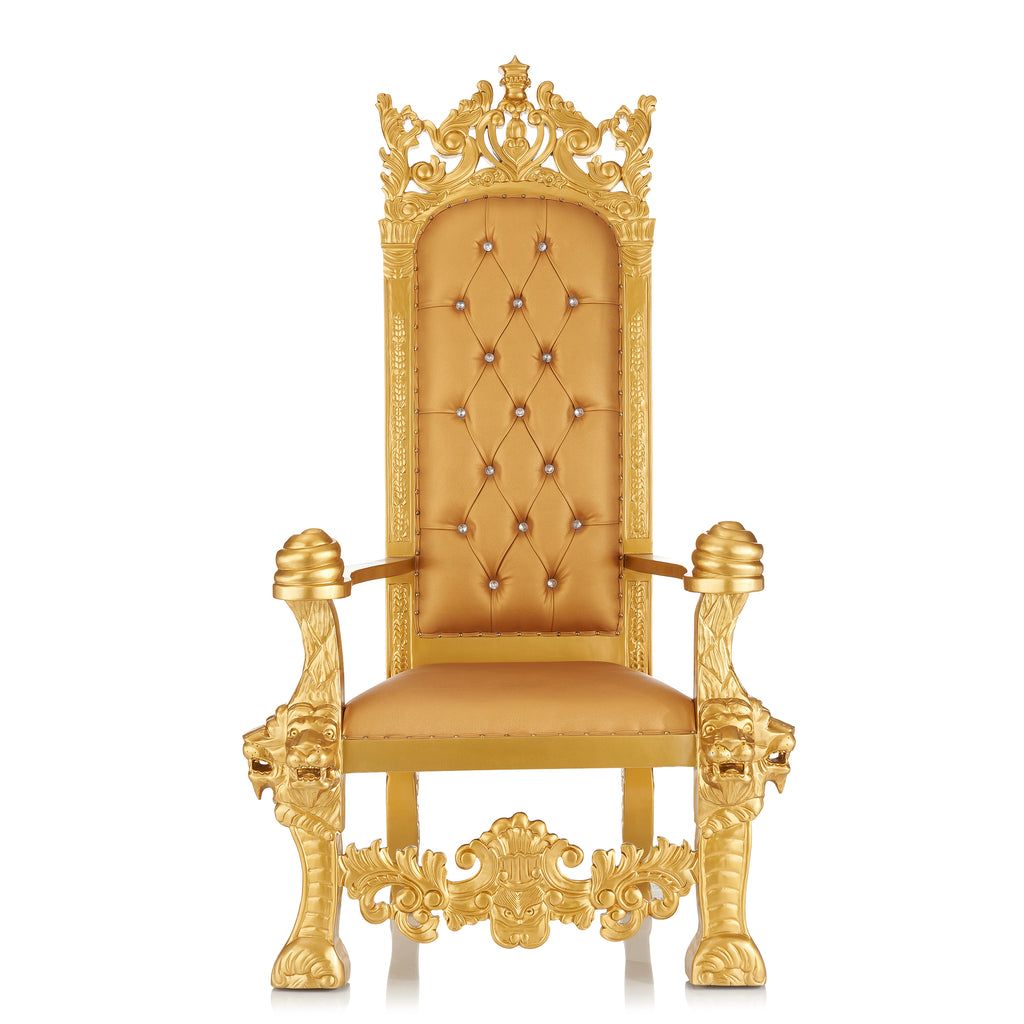 "King Solomon" Royal Throne Chair - Gold / Gold