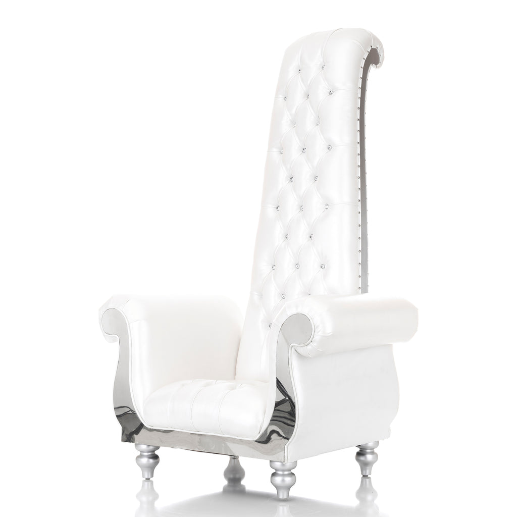 "Salon" Queen Throne Chair - White