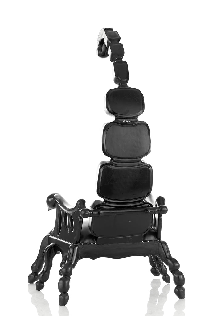 "Scorpion" Throne Chair - Black / Black