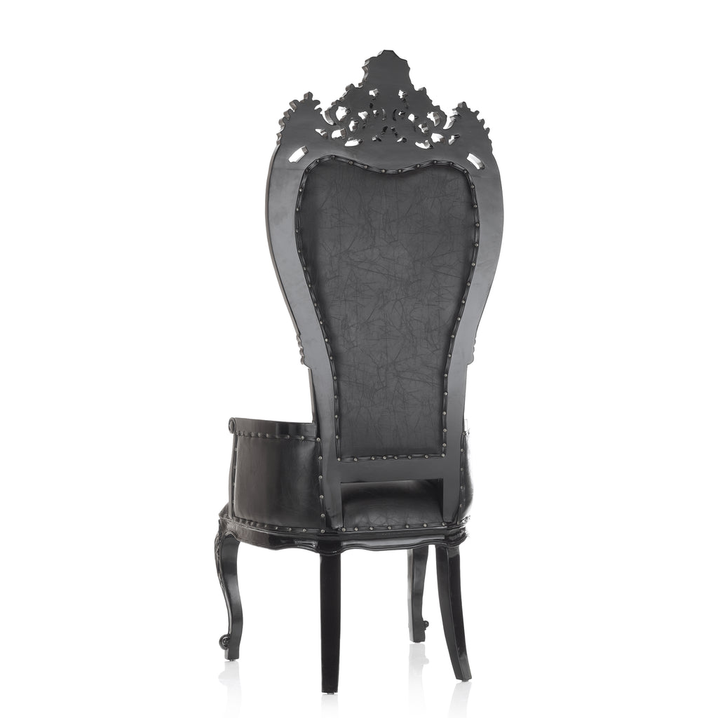 "Giovanni" Party Throne Chair - Black / Black