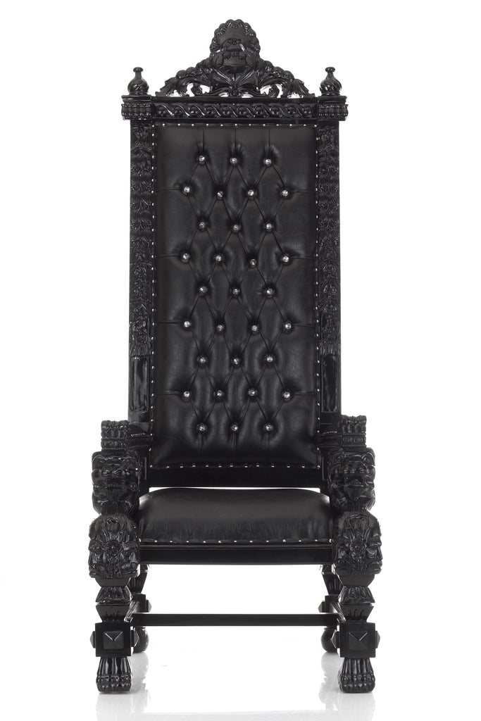 "King Kong" 88" Throne Chair - Black / Black