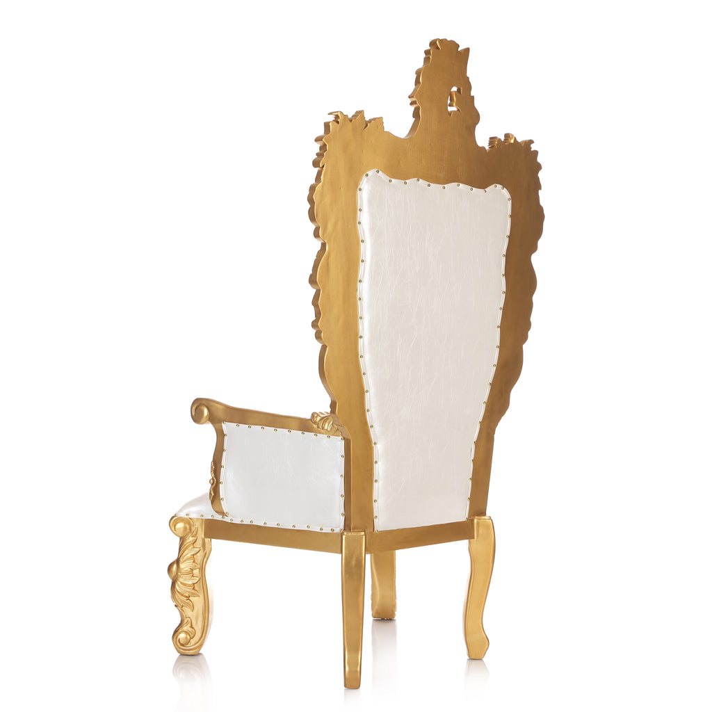 "Aquarius" Throne Chair - White / Gold