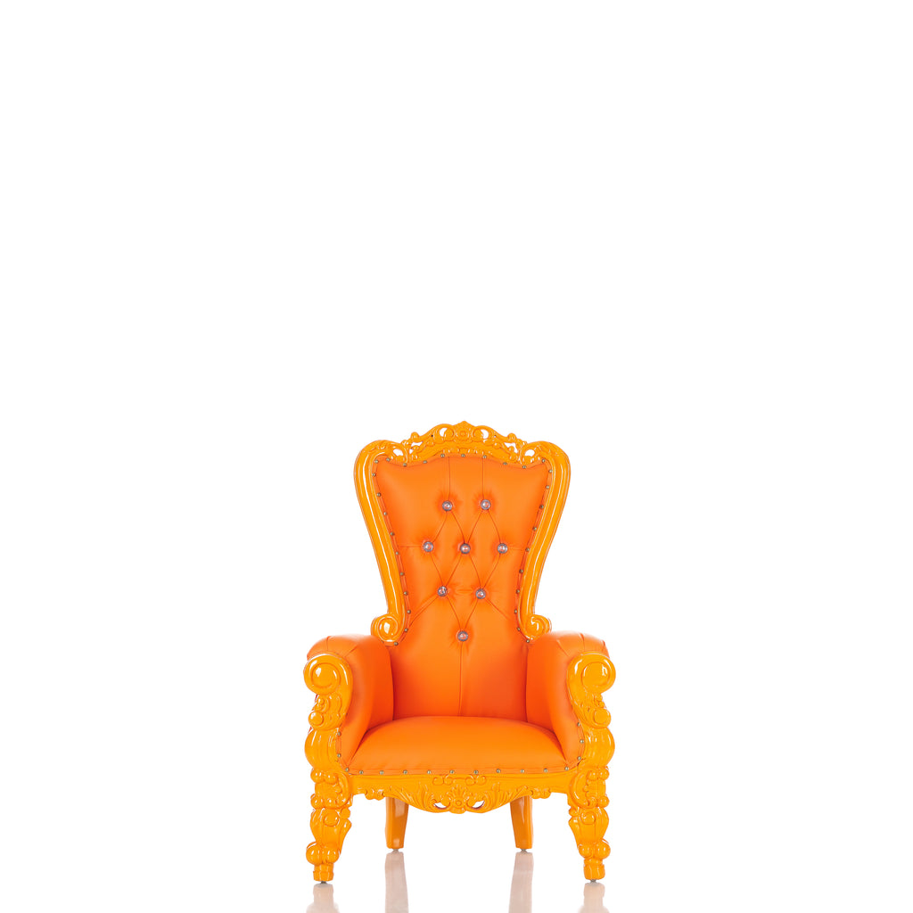 "Mini Tiffany" Kids Throne Chair - Orange / Orange