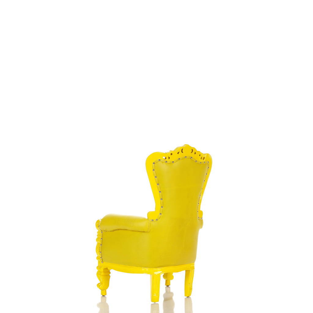 "Mini Tiffany 36" Kids Throne Chair - Yellow / Yellow
