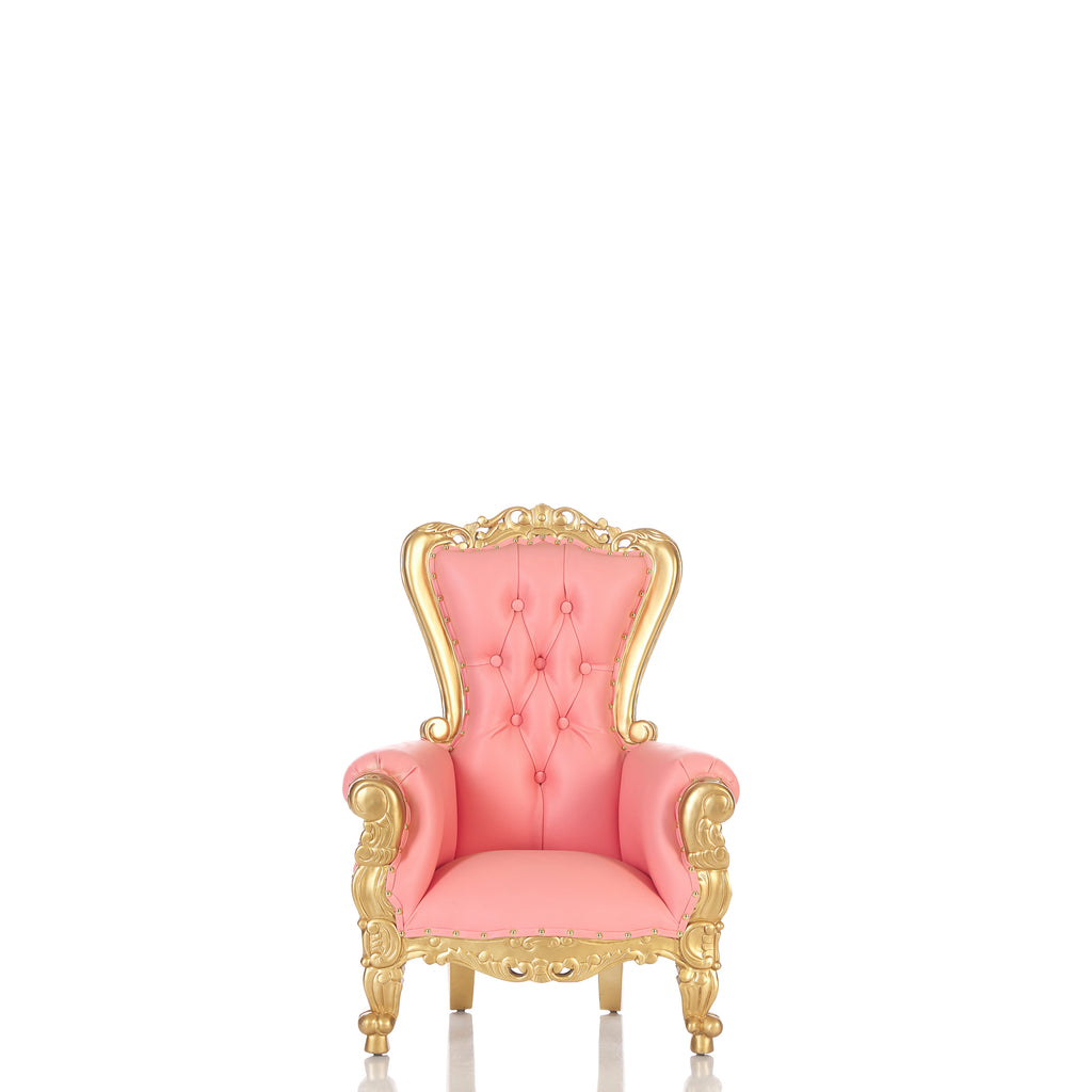 "Mini Tiffany" Kids Throne Chair - Light Pink / Gold