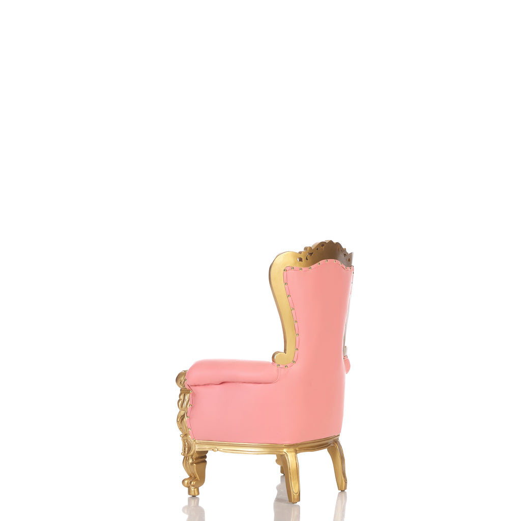 "Mini Tiffany 36" Kids Throne Chair - Light Pink / Gold