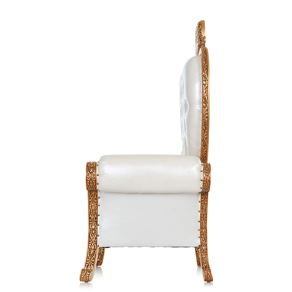 "Royal Valentine" Throne Chair - White / Gold