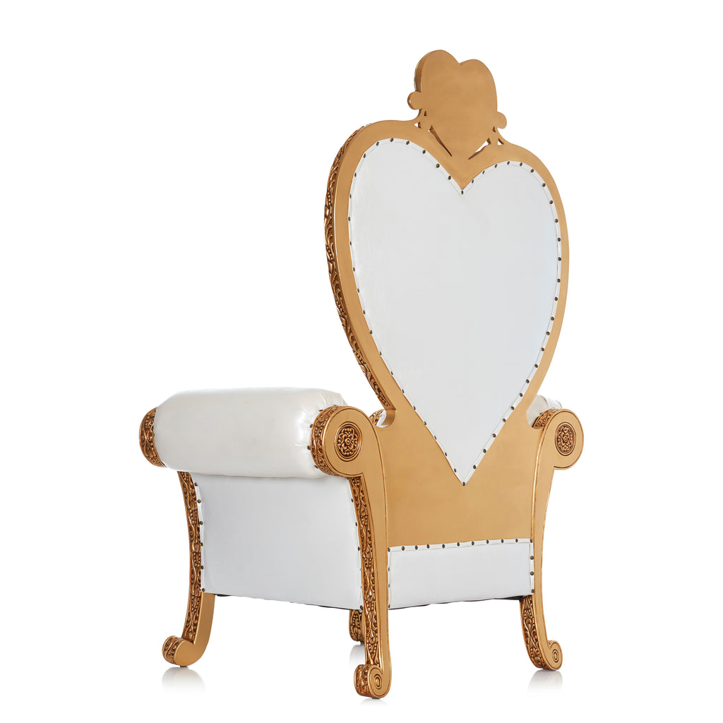 "Royal Valentine" Throne Chair - White / Gold