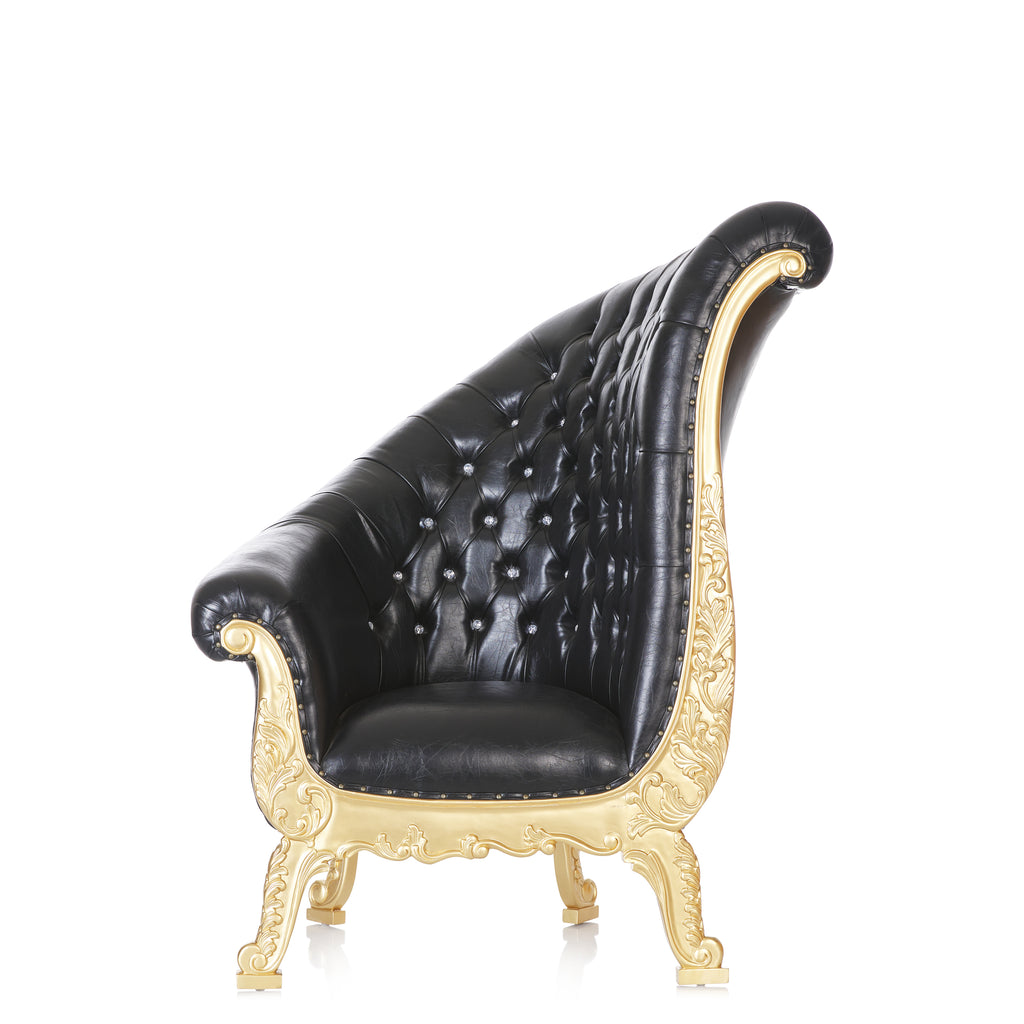 Bellagio Royal Throne Chairs - Black / Gold