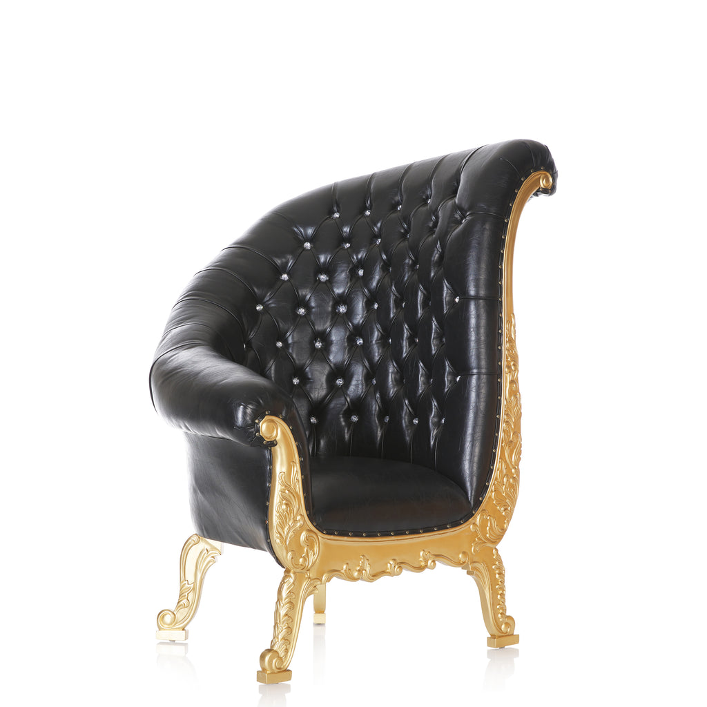 Bellagio Royal Throne Chairs - Black / Gold