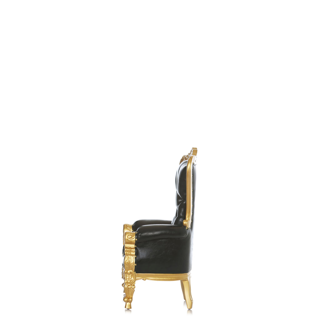 "Mini Tiffany" Kids Throne Chair - Black / Gold