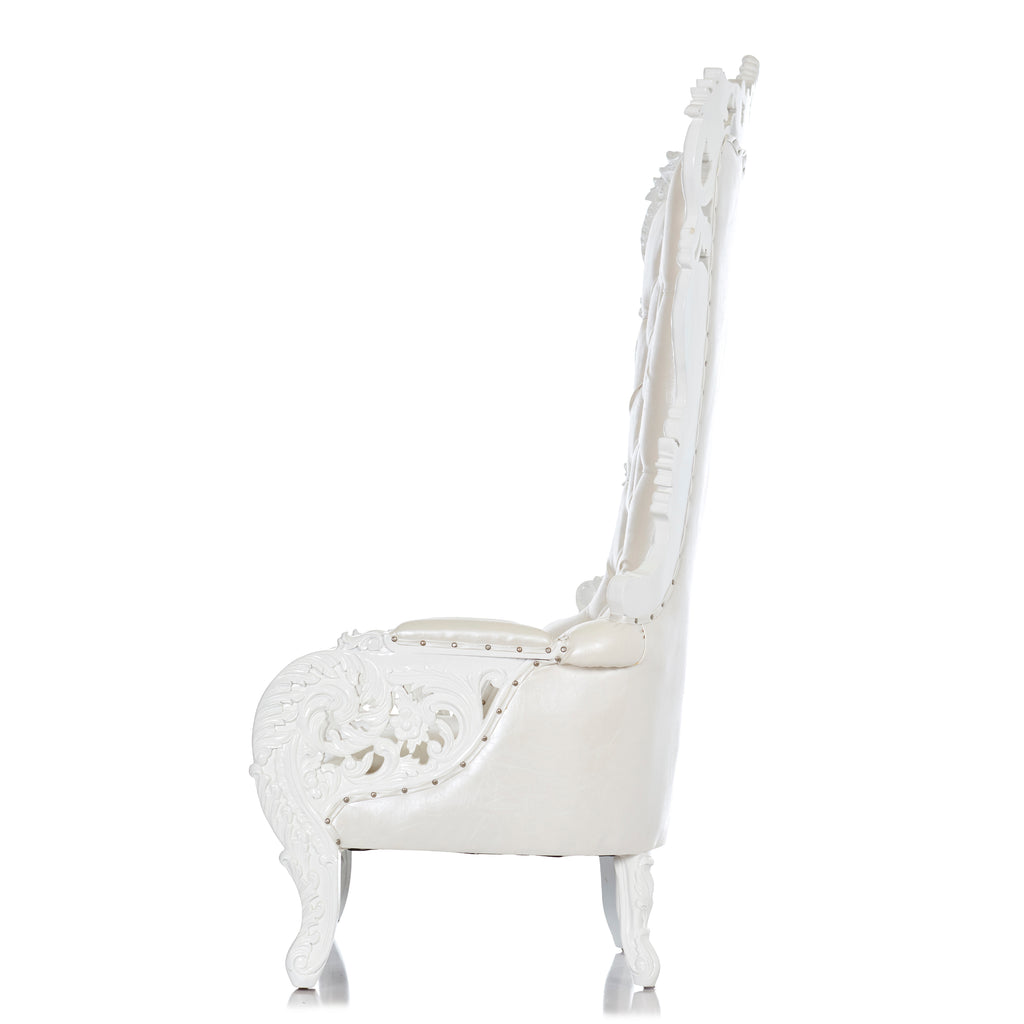 "Queen Latifah" Throne Chair - White / White