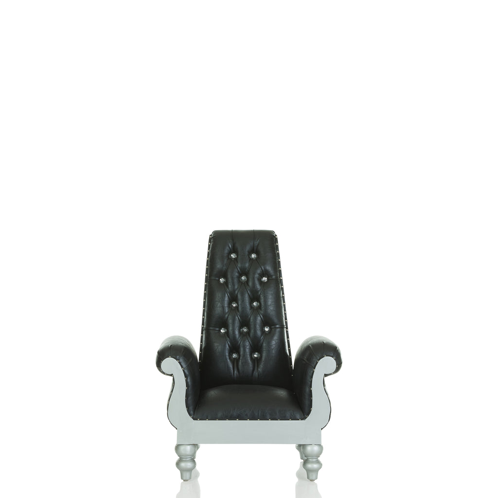 "Mini Salon" Throne Chair - Black / Silver