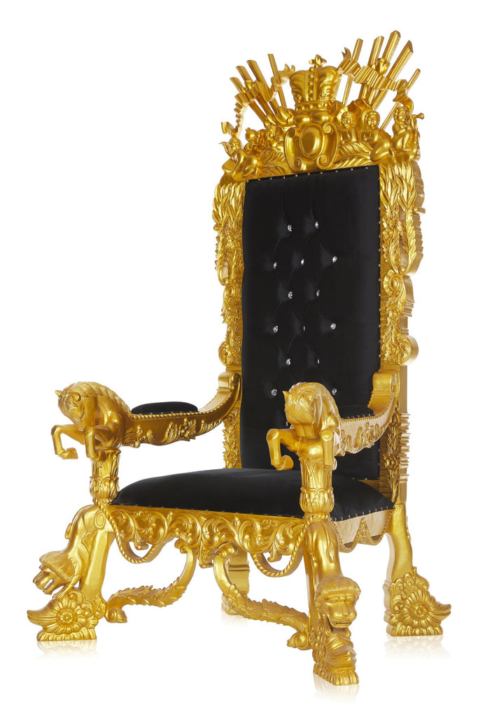"The Neverland" Throne Chair - Black / Gold